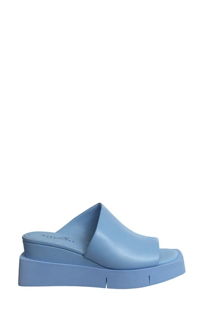 Shop Naked Feet Infinity Wedge Slide Sandal In Light Blue