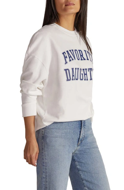 Shop Favorite Daughter Collegiate Cotton Graphic Sweatshirt In White