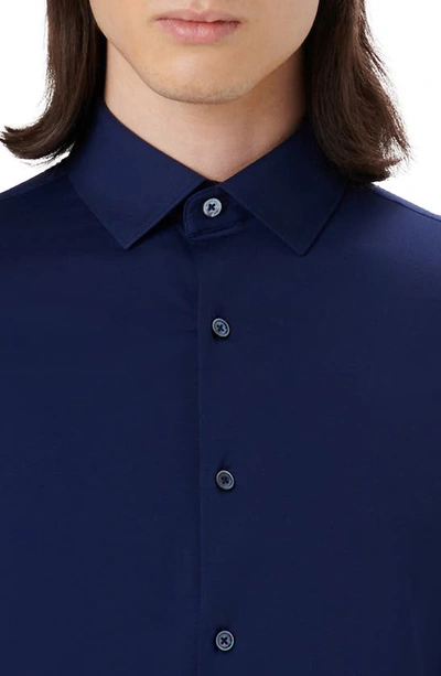 Shop Bugatchi Ooohcotton® Solid Button-up Shirt In Navy