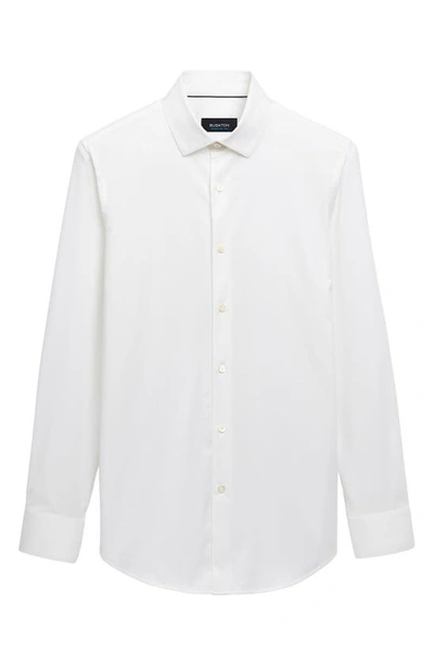 Shop Bugatchi Ooohcotton® Solid Button-up Shirt In White