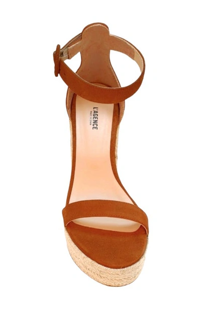 Shop L Agence Elysee Espadrille Platform Sandal In Buckskin