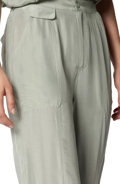 Shop Equipment Mathys Crop Silk Blend Trousers In Green Milieu