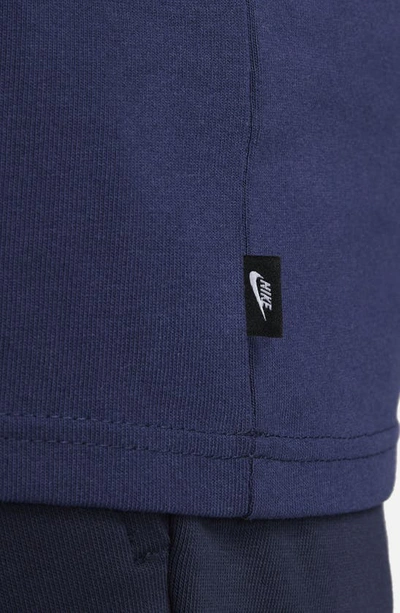 Shop Nike Premium Essential Cotton T-shirt In Midnight Navy