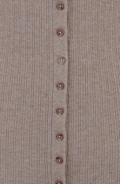 House Of Cb Teva Button-up Sweater Dress In Camel