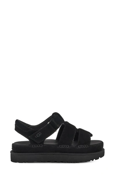 Shop Ugg Goldenstar Strappy Platform Sandal In Black
