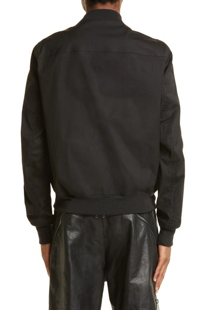 Shop Rick Owens Reversible Flight Jacket In Black/ Black Plaid