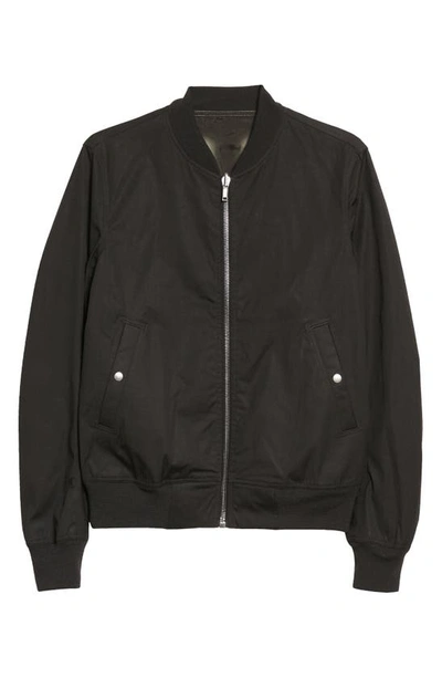 Shop Rick Owens Reversible Flight Jacket In Black/ Black Plaid
