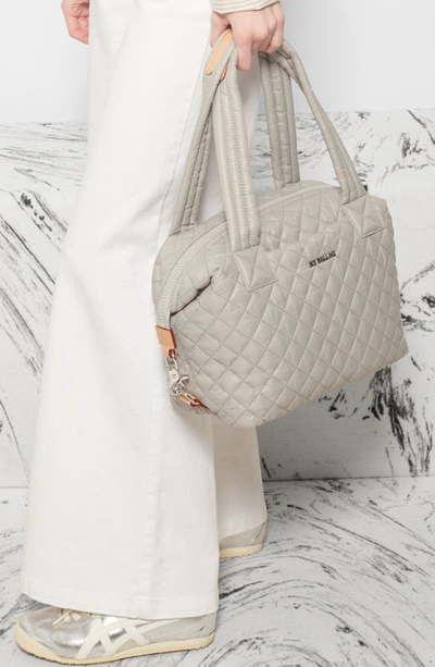 Mz Wallace Sutton Medium Deluxe Crossbody In Pewter