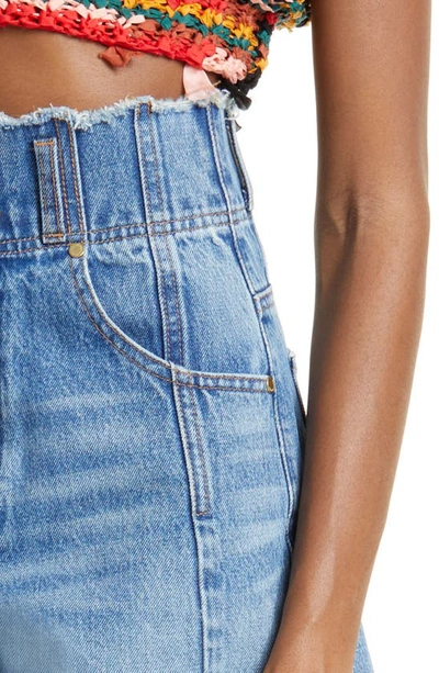 Ulla Johnson The Charlotte High-rise Denim Shorts In Danube Medium Indigo Wash