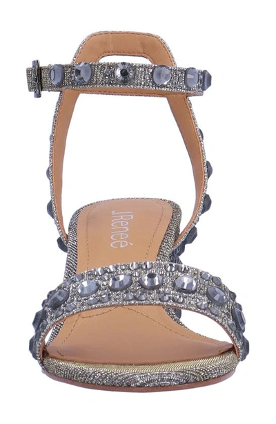 J. Reneé Evelina Ankle Strap Sandal In Pewter