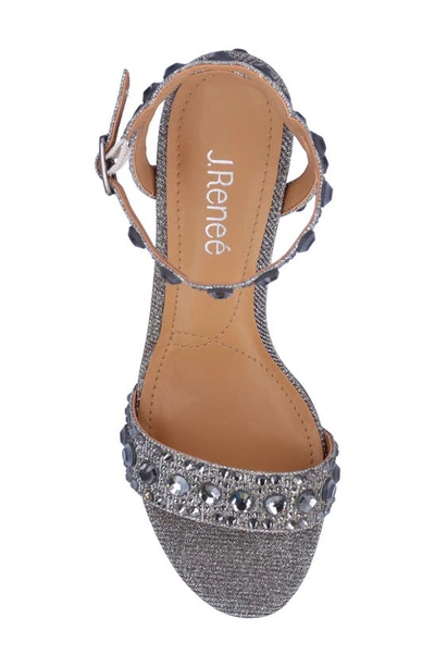 J. Reneé Evelina Ankle Strap Sandal In Pewter