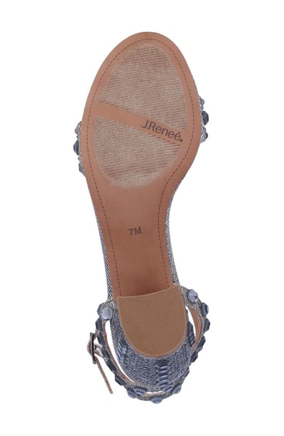 J. Reneé Evelina Ankle Strap Sandal In Pewter