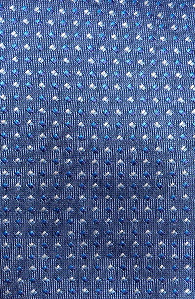 Shop David Donahue Dot Silk Tie In Blue