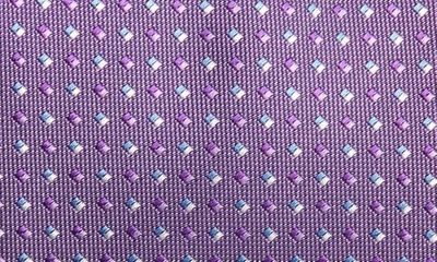 Shop David Donahue Dot Silk Tie In Purple