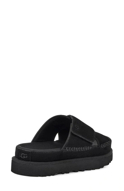 Shop Ugg Goldenstar Crossover Slide Sandal In Black