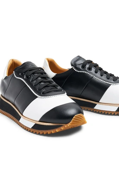 The Office Of Angela Scott The Quinn Leather Low-top Sneakers In Black