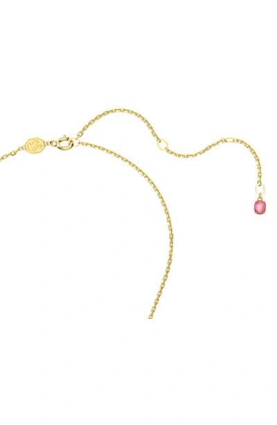 Shop Swarovski Florere Pendant Necklace In Pink