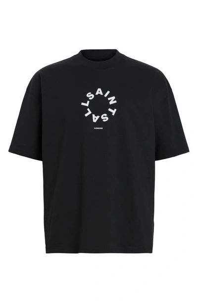 Shop Allsaints Tierra Logo Graphic T-shirt In Jet Black