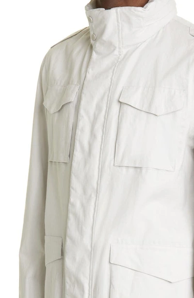 Shop Herno Laminar Linen Field Jacket In 1250-chantilly