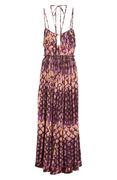 Shop Ulla Johnson Freya Open Back Cotton Dress In Wisteria