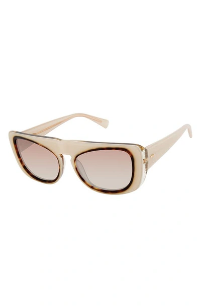 Shop Ted Baker 54mm Gradient Cat Eye Sunglasses In Bone