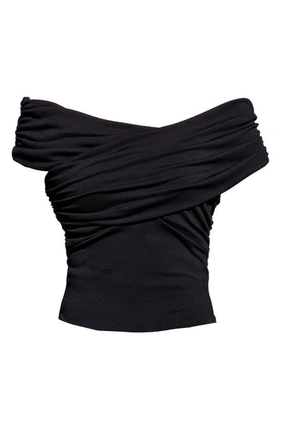 Shop As By Df Joni Crossover Off The Shoulder Top In Black