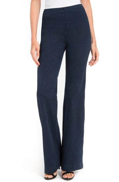 Shop Lyssé Wide Leg Denim Trousers In Indigo