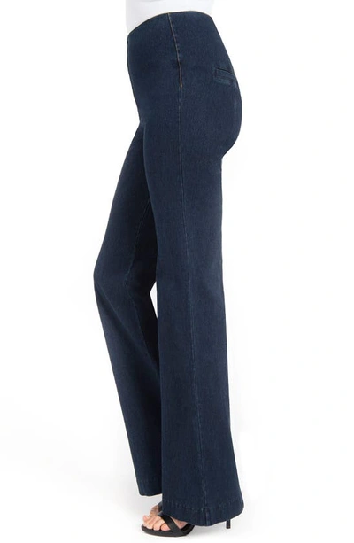 Lyssé Flared Pull-on Jeans In Indigo