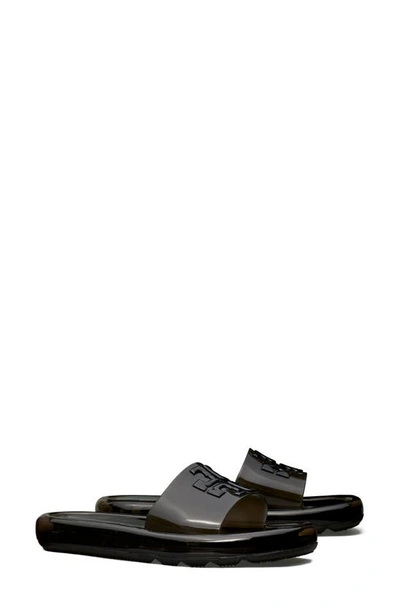 Shop Tory Burch Bubble Jelly Slide Sandal In Perfect Black / Perfect Black