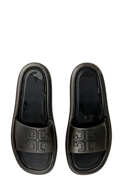 Shop Tory Burch Bubble Jelly Slide Sandal In Perfect Black / Perfect Black