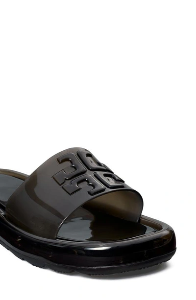 Shop Tory Burch Bubble Jelly Slide Sandal In Perfect Black / Perfect Black