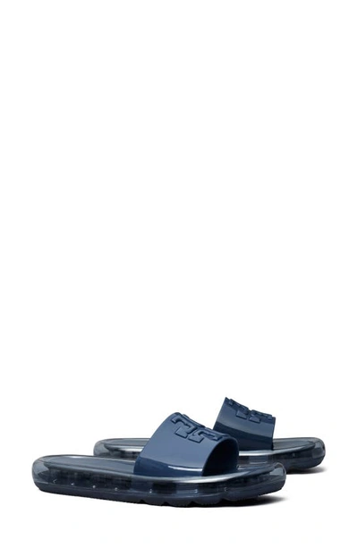 Shop Tory Burch Bubble Jelly Slide Sandal In Navy / Navy