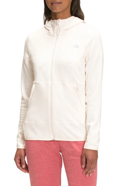 Shop The North Face Canyonlands Full Zip Hooded Fleece Jacket In Gardenia White Heather