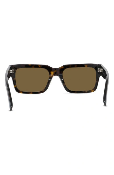 Shop Givenchy Gv Day 53mm Square Sunglasses In Dark Havana / Roviex