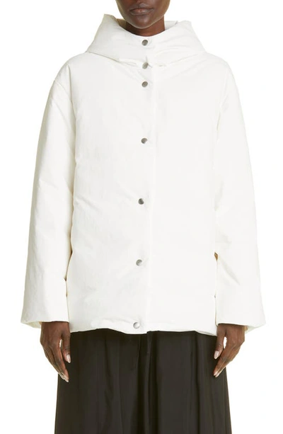 Shop Jil Sander Hooded Down Jacket In White