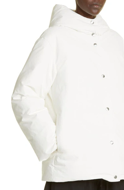 Shop Jil Sander Hooded Down Jacket In White