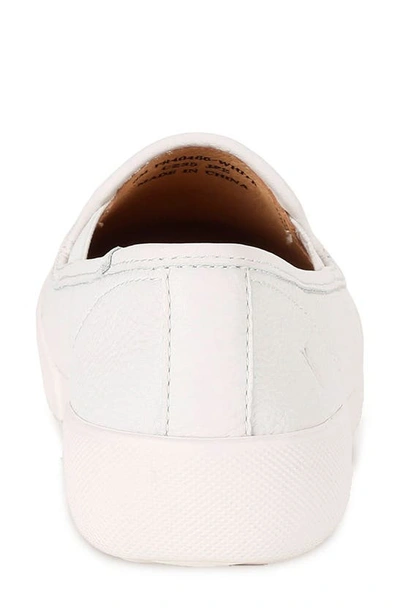 Shop Frye Mia Slip-on Sneaker In White/ Tumble Cow Leather