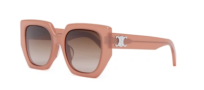 Shop Celine Cl40239f 74f Butterfly Sunglasses In Brown