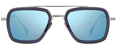 Shop Dita Flight.006 7806-a-smk-pld-52 A Navigator Sunglasses In Blue