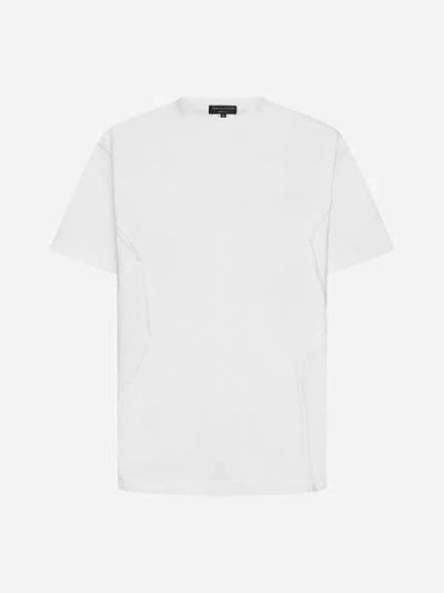 Shop Comme Des Garçons Homme Deux Paneled Cotton T-shirt In White