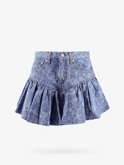 Shop Alessandra Rich Skirt In Blue