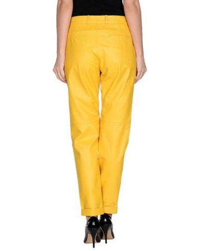 Shop Jean Paul Gaultier Casual Pants In Yellow