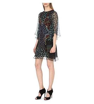 Shop Mary Katrantzou Jewel-embellished Silk Shift Dress In Juno Printed