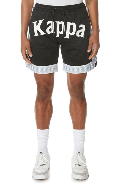 Shop Kappa 222 Banda Vosker Mesh Athletic Shorts In Black Jet