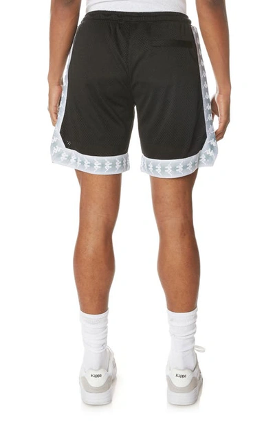 Shop Kappa 222 Banda Vosker Mesh Athletic Shorts In Black Jet