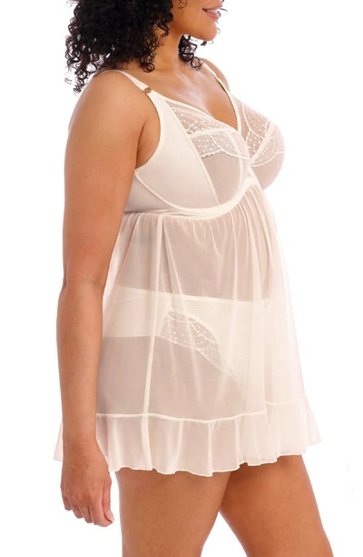 Shop Elomi Priya Full Figure Underwire Babydoll In Vanilla