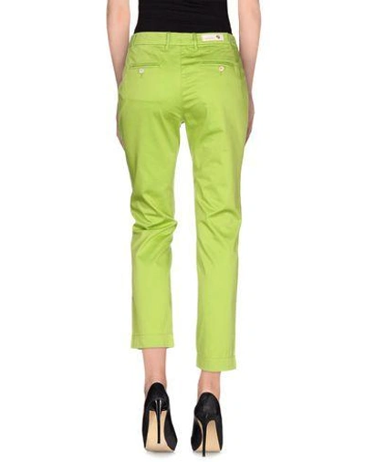 Shop Jeckerson Woman Pants Green Size 26 Cotton, Elastane