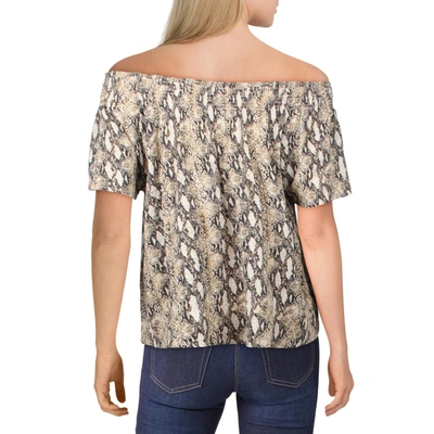 Shop Generation Love Cassidy Womens Cotton Printed Casual Top In Beige