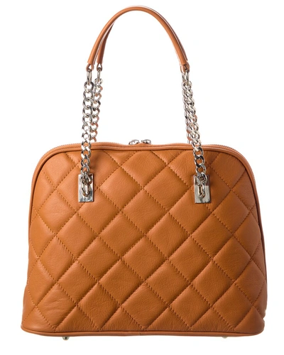Shop Persaman New York Fosette Quilted Leather Tote In Brown