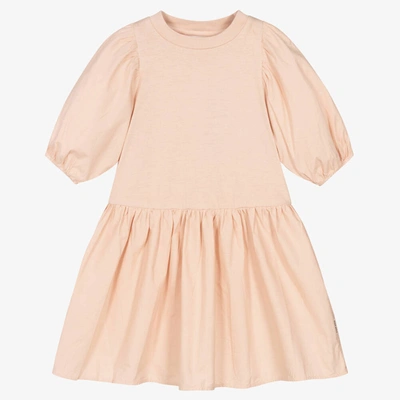 Shop Molo Girls Pale Pink Organic Cotton Dress